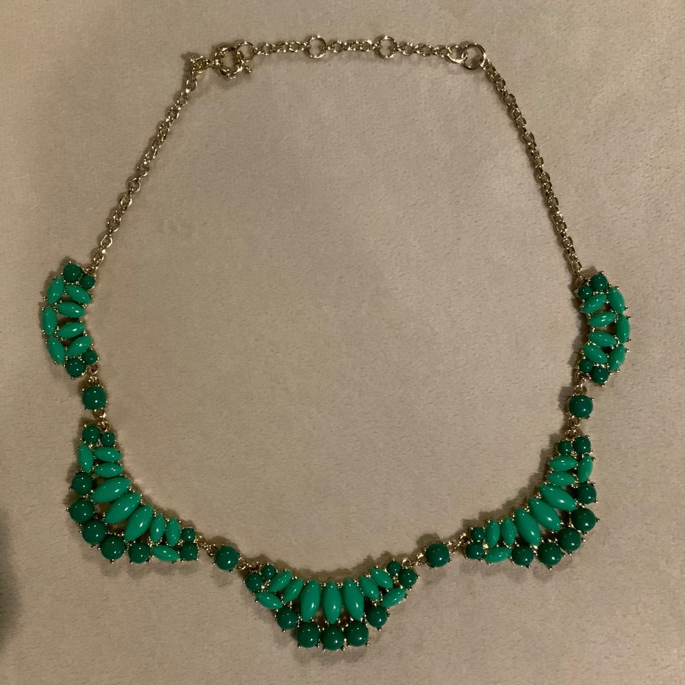 J Crew Green OS Necklace